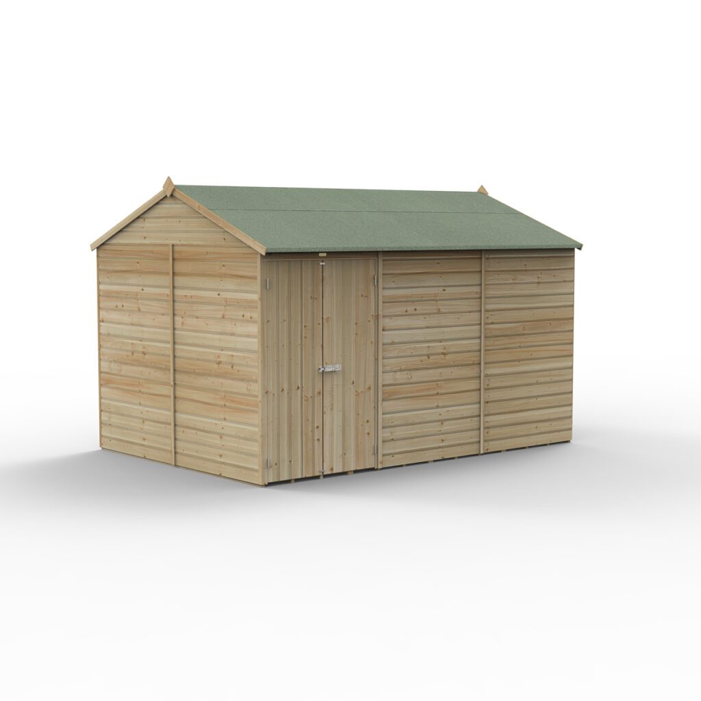 Beckwood 12×8 Reverse Apex Shed – No Windows – Double Door 5013053198254 2